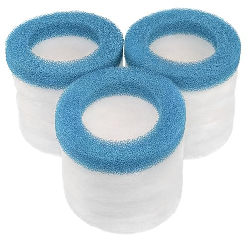 LTWHOME Fein und Blau Filterschwamm Passend für Eheim 2616320 Ecco Pro 130/200 / 300(3 Blau + 12 Weiß)