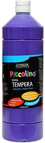 Piccolino flüssige Tempera Farbe Violett 1000ml Flasche - Ready-Mix Gouache Schultempera gebrauchsfertig