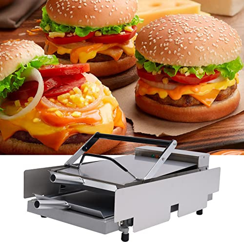 Kommersiell dubbel hamburgermaskin hamburgare bakning maskin bröd brödrost rostfritt stål kommersiell backermaskin gjord av grill toas bakning batch hamburgerpress hamburgerpress patty molding press