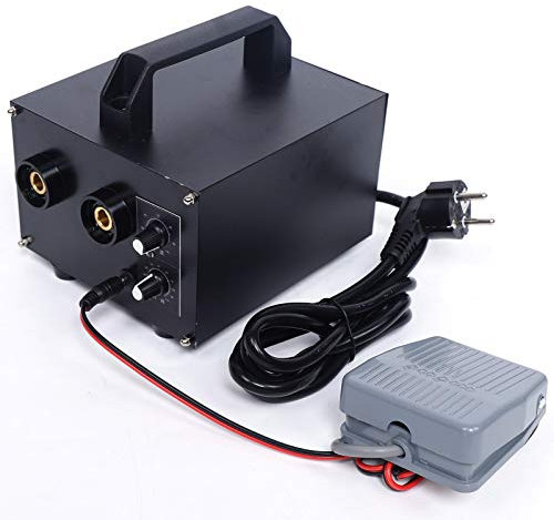VonVVer punktsvetsmaskin för batteri 6 700 W – 2-i-1 automatisk och fotpedalpunktsvets minibatteri punktsvets bärbar hemsvetsmaskin justerbar