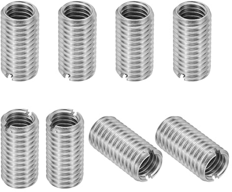 PATIKIL 316 Stainless Steel Thread Adapters Sleeve Reducing Nut, 8 Pcs M10 x 1.5 Male to M8 x 1.25 Female Repairing Insert Nut Screw Reducer Conversion Fastener 20mm