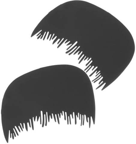 minkissy Hairline Fiber Comb Forehead Comb Tool Set 2pcs for Women Thickening Hairline Optimizing Guard Tool for Professional Hair Styling