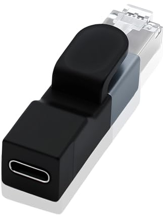 Duttek USB C to Ethernet Adapter, USB C to RJ45 Gigabit Adapter 1000Mbps, Type C Female to RJ45 Male Connector for MacBook Pro/Chromebook, Thunderbolt 3 Type C Network Dongle