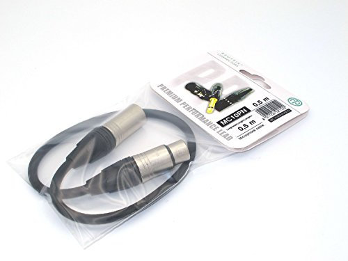 X-LEAD MC10PN005BK PLATINUM series, Very Quality Professional Microphone cable - XLR to XLR - Balanced cables - Original Neutrik connectors - MADE IN ITALY (0,5 m, black) - MADE IN ITALY by INCO