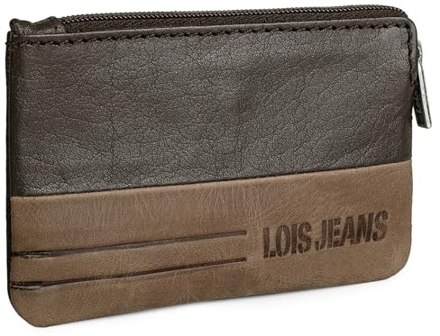 Lois - Geldbeutel & Schlüsseltasche Klein - Schlüsseletui Schlüsseltasche - Schlüsseletui Leder - Autoschlüssel Tasche - Schlüssel Etui, Dunkelbraun-Braun
