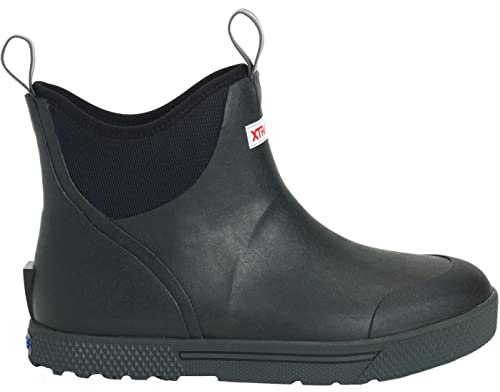 Xtratuf Men's Wheelhouse 6 Inch Ankle Deck Boot, Black, Size 11