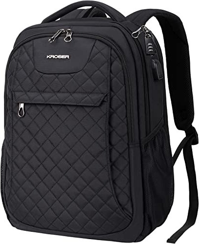 KROSER Laptop Rucksack Damen Herren für 17.3 Zoll Reiserucksack, Laptop Backpack Multifunktion Wasserdicht Großer für Arbeit//Business