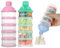2PCS 5-lagiger Babymilchpulverspender, Milchpulvertöpfe, Formelspender, tragbarer Milchpulver-Formelspender, Behälter, Topfbox, Milchdosen, Snack-Aufbewahrungsbox für Reisen (Rosa + Grün)