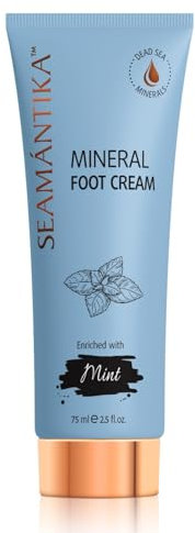 SEAMANTIKA - Crema Piedi Minerale con Olio di Menta - Idratante e Rinfrescante - Adatta a Tutti i Tipi di Pelle - Ripara Talloni Screpolati - Senza Parabeni, Solfati, Oli Minerali - 75 ml