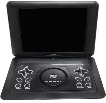 KIXZSAZ Trexonic 14 Lettore DVD portatile LCD TV con antenna Dimensioni schermo 1 in risoluzione 1024×768 Batteria 5000mAh Lettore DVD ABS per auto