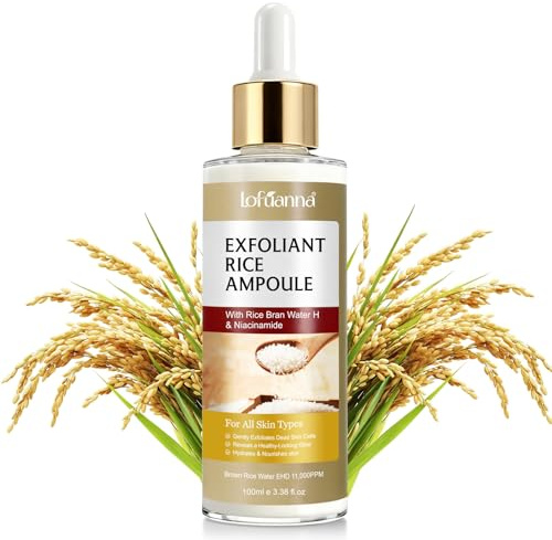 White Rice Exfoliant, White Rice Peeling Glow Ampoule, Peel Shot Glow Exfoliating Face Serum, Korean Skin Care Soft Exfoliating Body Scrub Dead Skin Cells, Blackheads Remover For All Skin Types 100ml