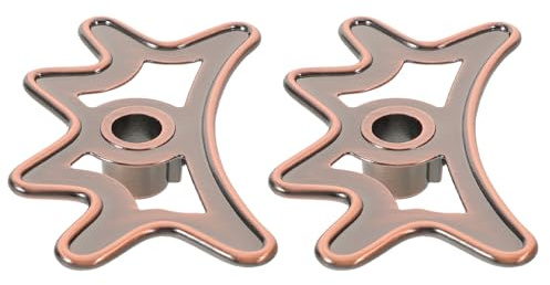 LOORGVEL Cabezal de Puente para Taco de Billar 2 Piezas, Accesorio Metálico Rojo Cobre, Soporte Resistente para Descanso de Palo de Piscina, Uso en Salas de Billar y Clubes