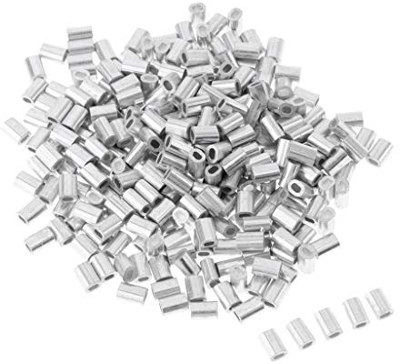 Unbekannt MagiDeal 100pcs Klemmhülsen Quetschhülsen Crimphülsen Klemmhülsen aus Aluminium, 0,8 mm