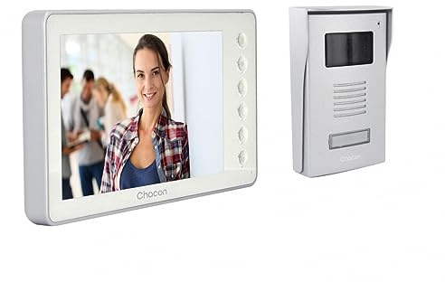 CHACON Visiophone Filaire Grand écran 7'' - IP44 - Noir