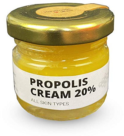 Propolis Healing Ointment 100% Natural Bee Products, Pure Propolis Wax & Beewax Healing Ointment, 45g Homemade Cream for Problem Skin, 20% Propolis cream
