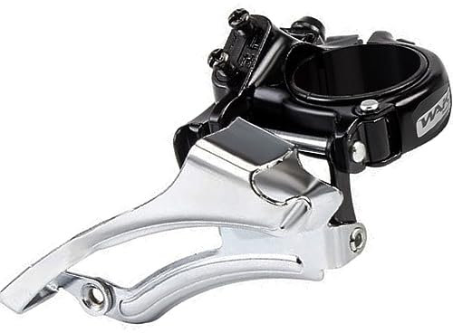 CYSKY Fahrrad Umwerfer 3 Fach, Passen 31,8 / 34,9mm Rohrdurchmesser, Mountainbike Kettenumwerfer Unterstützung von Oben oder unten ziehen