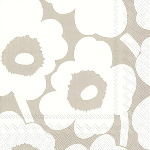 IHR Ideal Home Range - Papierservietten Marimekko UNIKKO linen cream 20 St. Lunch-Servietten 33 cm x 33 cm