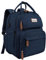 SNDMOR Wickeltasche Rucksack, Baby Wickeltasche mit Wickelstation, Große Unisex Babytasche mit Wickelunterlage, Großes Fassungsvermögen, Wasserdicht und Stylisch (Dunkelblau)