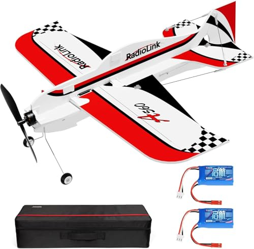 Radiolink A560 Plug & Play (PNP) Avion RC 3D 580mm d'envergure avec 6 Modes de vol, 4 canaux Gyro Byme-A régulateur de vol, Moteur Brushless&ESC pour débutants&avancés (sans Radio/récepteur/Chargeur)