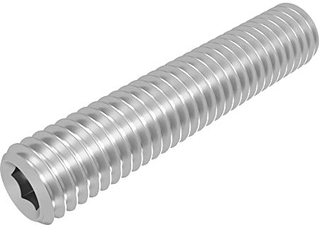 SECCARO Lot de 20 vis sans tête avec tête conique M4 x 20 mm, acier inoxydable V2A VA A2, DIN 913 / ISO 4026