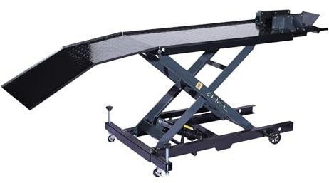 BPAC Mesa Elevadora Hidráulica para Moto 360 kg – Mesa de Taller para Motocicletas – Ancho 55 cm
