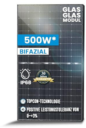 Solar-Hook® 500W Bifazial Glas-Glas Full Black PV Modul