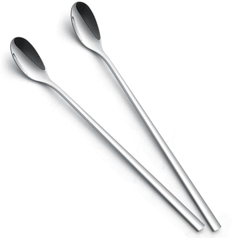AOOSY 9-In Long Handle Spoon, Coffee Stirrers Ice Tea Spoon,Set of 2