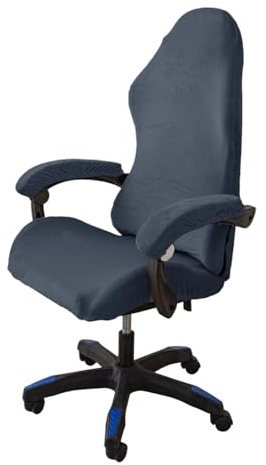 Rivestimento per Sedia da Gioco 4 pezzi,Copertura per Sedia da Gaming Braccioli Schienale della Sedia da Ufficio,Coprisedia da Gaming Elasticizzata,Adatto per sedie da gaming,usw (Grigio sale)