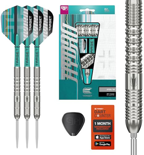Target Darts Hydro Steel Tip Dart Set, 24G (Barrel 01) | 90% Tungsten Darts, Silver Swiss Point Tips, Pro Grip Tag Shafts & Pro Ultra No.6 Flights, SP Tool Included | Professional Dart Sets