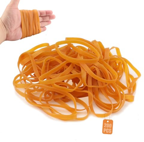 XRXYMQ 200 Stück Gummibänder Breit 100x5 mm Haushaltsgummi Dicke Gummiringe