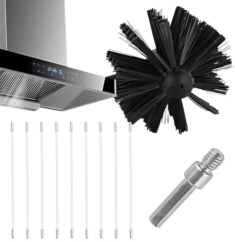 Kit spazzacamino - Spazzola flessibile con setole in nylon, struttura resistente con in pompon, design pieghevole | Pulitore per bocchetta 'asciugatrice, spazzatrice per trappola per lanugine