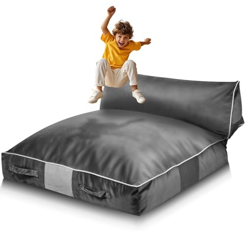 VEVOR Crash Pad, 5 x 4.5 ft Crash Pad for Kids Sensory with Foam Blocks and Washable Cover, Large Soft Foam Landing Zone Giant Pillow Mat, Sensory Room Equipment for Children Jumping, Relaxing & Play