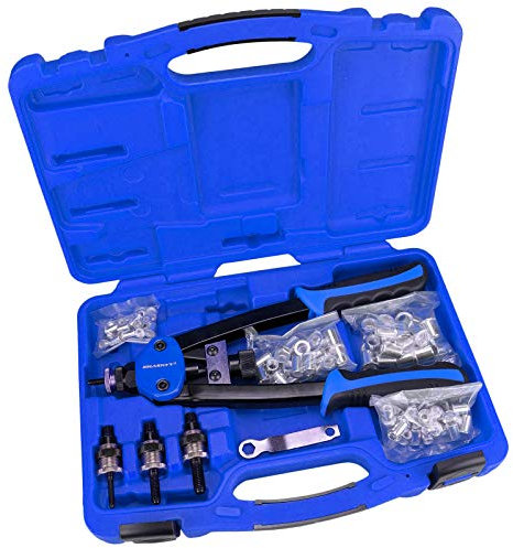 HASKYY® Profi Heavy DUTY Nietzange Nietmutternzange Scheren Nietenzange für Blindnieten Blindnietmuttern inkl. 80 NIETMUTTERN je 20x M5 M6 M8 M10