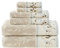Madison Park Serene Badetuch-Set aus 100% Baumwolle, luxuriöses Blumenmuster, dekorative Handtücher für Badezimmer, Besticktes Baumwoll-Jacquard-Design, weich, sehr saugfähig, für Dusche, 600 g/m²,