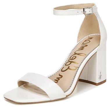 Sam Edelman Shoes for Women - Daniella Block Heel Sandal Medium Fit Bright White UK 7