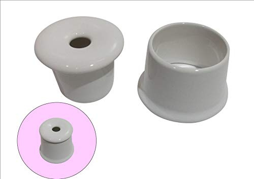 WHITE ceramic Calligraphy ink pot, inkwell dip pen, full size school pot & stand