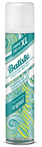 Batiste Shampooing Sec, Original, Rafraichit les Cheveux et Apporte du Volume, Absorbe Excès de Sebum, Sans Rinçage, 280ml
