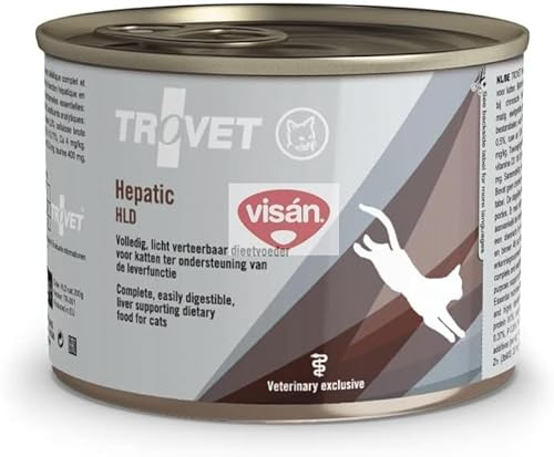 Trovet Hepatic HLD | 12 x 200 g | Alimento dietetico completo per gatti con insufficienza epatica | Cibo umido con proteine di alta qualità | Può aiutare a contrastare la perdita muscolare