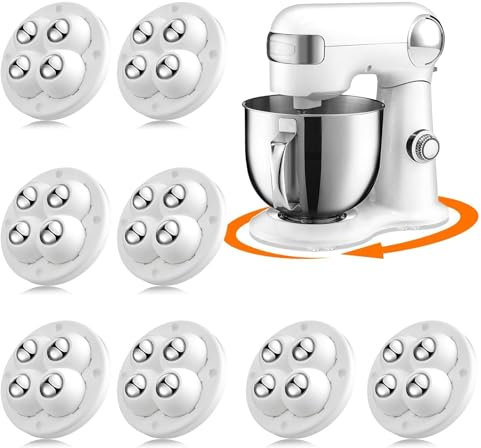 Ruedas autoadhesivas con ruedas giratorias de 360 grados, mini rodamientos de rodillos para aparatos de cocina pequeños, caja de almacenamiento, cubo de basura DIY (con 4 rodamientos de bolas, blanco,