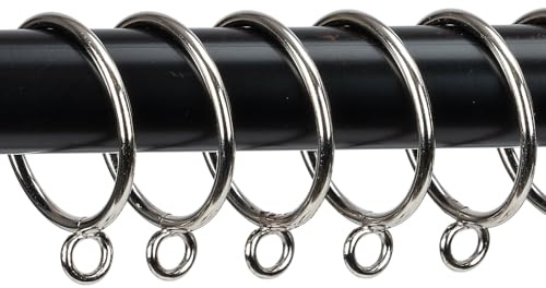 Curtain Rings with Eyelets Metal Eyelet Drapery Rings Inner Diameter 2Inch Curtain Rings for Hanging Pinch Pleat Curtain Pin Drape Hooks Silver Zocang