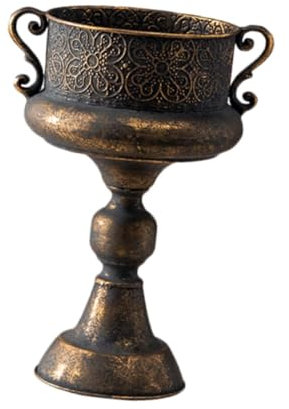 Fenteer Pedestal de Flores de Estilo Vintage al Aire Libre, 25.5x37cm