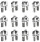 sourcing map 12 Pcs M12 Stainless Steel Wire Rope Clip Clamps, 1/2 Wire Rope U-Bolt Cable Clamps Saddle Fastener for Wire Rope Rigging Tent Rope Guardrail System
