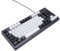 87 Touches Clavier de Jeu Mécanique câblé avec un Support caché, rétro-éclairé RVB, 12 Raccourcis Clavier Multimédia, Anti-gardien, pour les Ordinateurs Portables PC (Bloc de couleur blanc noir)