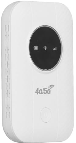 Fuhjythy Modem routeur LTE 4G 5G, point d'accès 300 Mbps jusqu'à 10 appareils, fente pour carte SIM, batterie 2100 mAh, pour voyage, voyage d'affaires
