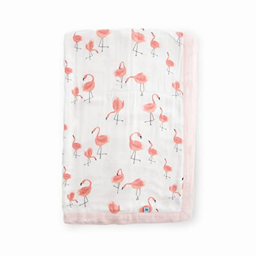 Little Unicorn Deluxe Muslin Quilt | 100% Rayon Muslin from Bamboo | Babies and Toddlers | Small 30 x 40 (Pink Ladies)