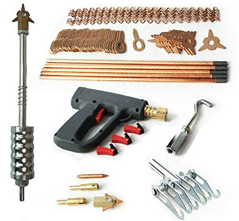 SENDERPICK 86 piezas Dent Puller Kit – Spotter Accesorios Caja de Electrodos de Soldadura Puntos Spotter Soldador Equipo de Soldadura Carrocería Reparación Ausbeul Set