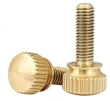 2-5 Stück M3 M4 M5 M6 Rändelschrauben aus reinem Messing handfest anziehen Kupferdreh-Rändelschrauben Computergehäuseschraube Rändelschraube(M4X16 5PCS)