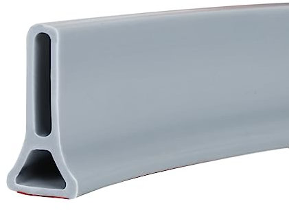 Jackfru Selbstklebende Duschdichtung, Duschkabinen Dichtung, Dusche Wasserstop Wasserdichter Streifen, Silikondichtung für Nass-Und Trockentrennung für Küche, Badezimmer (Grau(170 * 3 * 5cm))