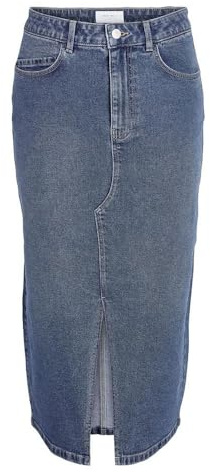 Noisy may NMKath NW Slit Midi Skirt VI478BL Noos Mujer Falda Media Larga Azul, Azul, XS