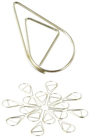 200 Piezas Clip de Papel Dorados, Clips de Oficina con Suficiente Cantidad, Pinzas Oficina de Metal para Organizar Documentos, Clips de Papel Decorativos Como Marcadores para Oficina Escuela Hogar